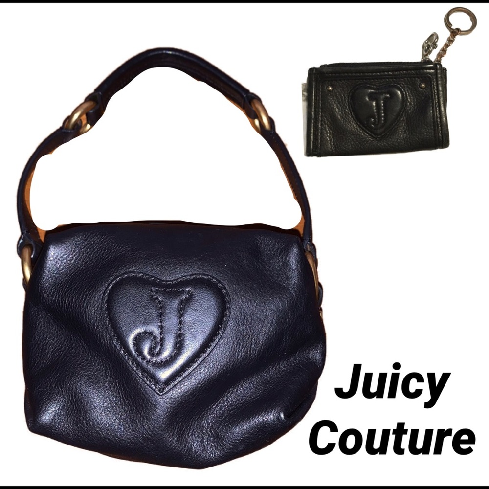 Black Leather Juicy Couture Bag - Picture 1 of 16